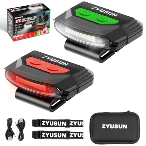 Zyusun Rechargeable Cap Light (2-Pack)