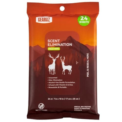 GearOZ No-Rinse Scent Elimination Wet Wipes