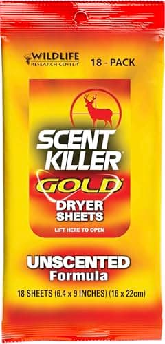 Wildlife Research Center Scent Killer Gold Dryer Sheets (Unscented)