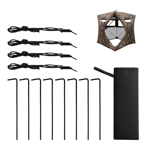 FUNHORUN Blind Stakes & Tie-Down Ropes Kit