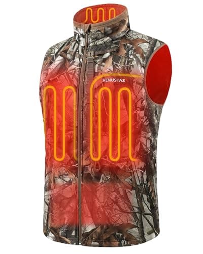 Venustas Men's Heated Hunting Vest (Camo, 20H)