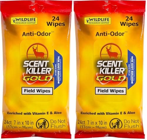 Wildlife Research Center Scent Killer Gold Field Wipes (48-Pack)