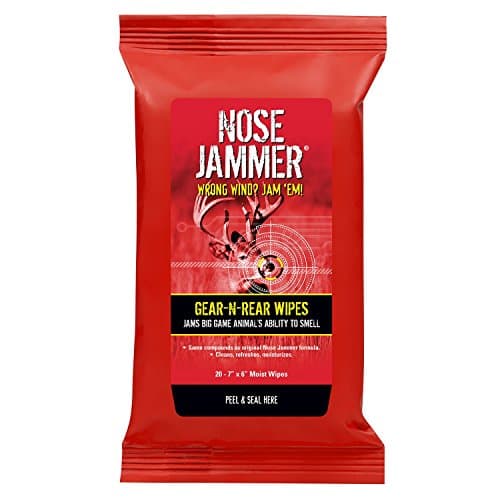 Nose Jammer Gear-N-Rear Hunting Wipes (20 Wipes)