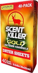 Wildlife Research Center Scent Killer Gold Autumn Formula Dryer Sheets (40-Pack)