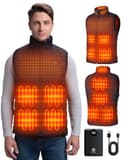 Soleilwear Men's Heated Vest (12000mAh, 9 Zones)