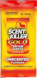 Wildlife Research Center Scent Killer Gold Dryer Sheets (Unscented)